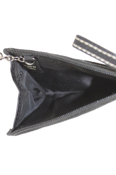 Coach Women's Zip Closure Monogram Coin Wallet Black