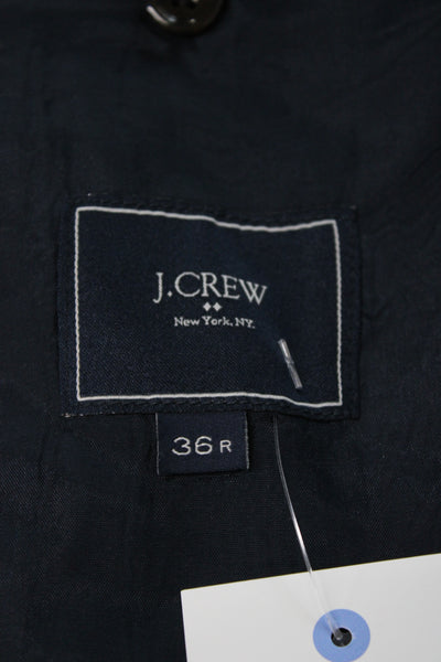 J Crew Mens Gray Plaid Wool Blazer Button Size 38
