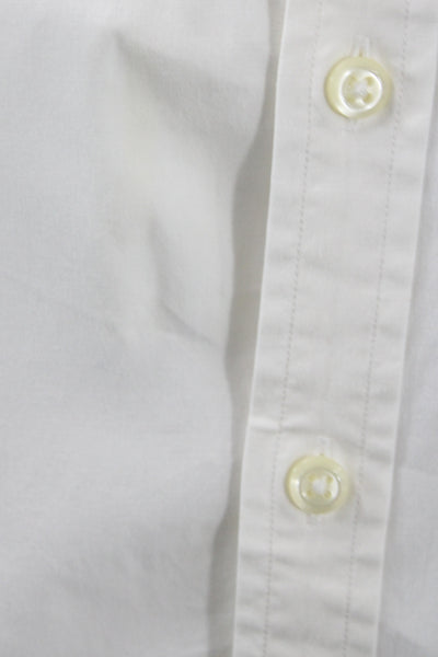 Ralph Lauren Sport Women White Collared Button-Up Long Sleeve Cotton Size 8