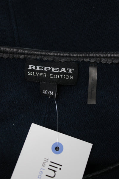Repeat Womens Sweater Dress Blue Wool Long Sleeve Round Neck Size 40