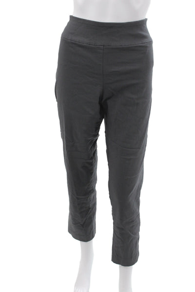 Elliott Lauren Women Ankle Pants Gray Viscose Pull On Size 14