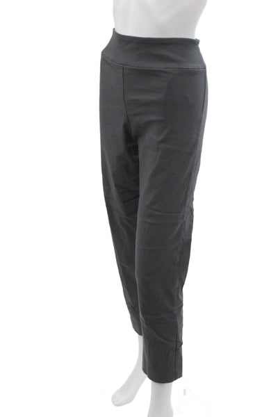 Elliott Lauren Women Ankle Pants Gray Viscose Pull On Size 14