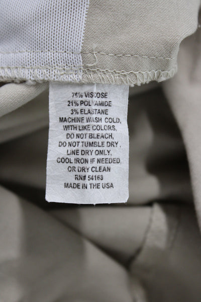 Elliott Lauren Women Beige Ankle Pull On Pants 76% Viscose Size 14