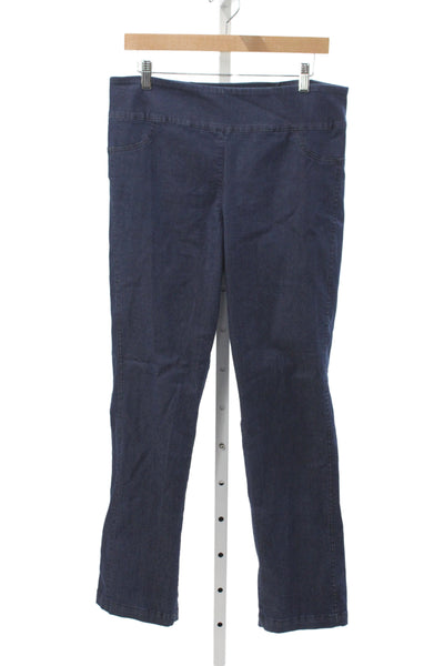 Elliott Lauren Women Straight Jeans Blue Cotton Casual Size 14