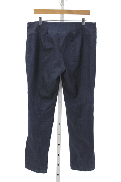 Elliott Lauren Women Straight Jeans Blue Cotton Casual Size 14