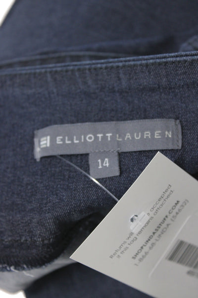 Elliott Lauren Women Straight Jeans Blue Cotton Casual Size 14