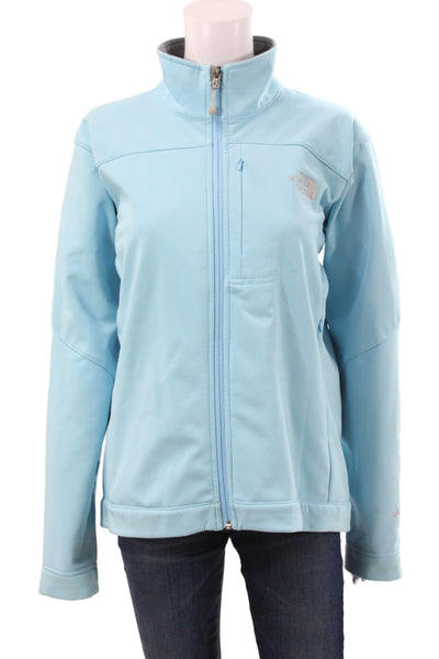 The North Face Women Basic Jacket Blue Zip Long Sleeve Outdoor Size L