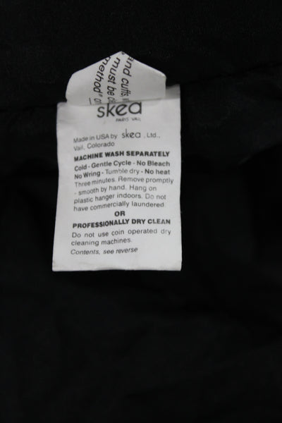Skea Women Puffer Jacket Blue Nylon Snap Geometric Winter Size 12