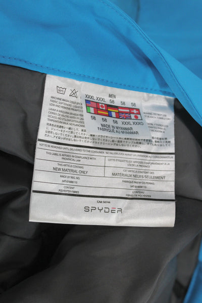 Spyder Mens Snow Bib Pants Blue Polyester Ski Size 3XL