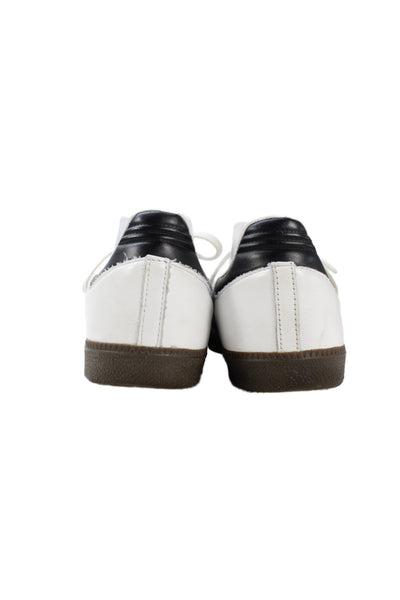 Adidas Mens Samba OG Striped Lace-Up Fashion Sneakers White Size 10.5