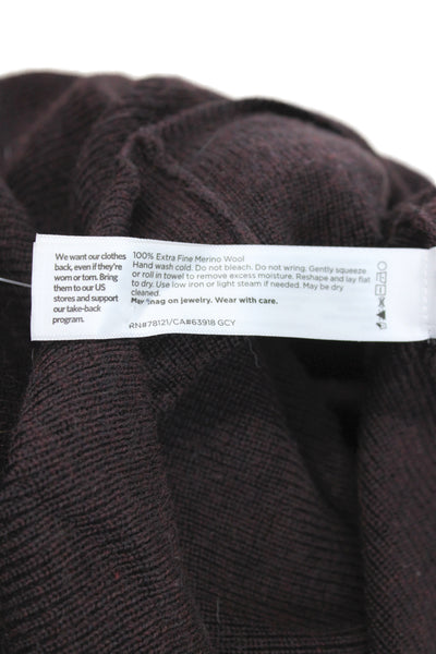 Eileen Fisher Womens Brown Merino Wool Turtleneck Pullover Sweater Size XL