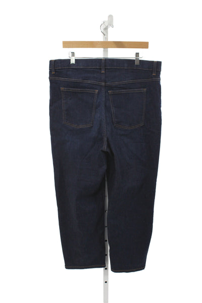 Spanx Women Plus Straight High Rise Jeans Blue Size 20