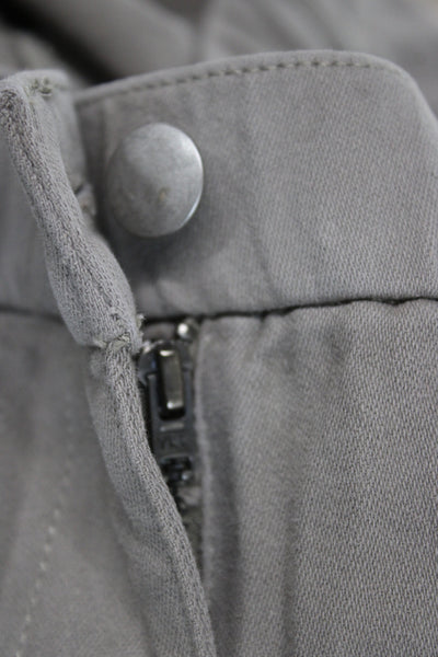 Eileen Fisher Women Gray Chino Pants Organic Cotton Button Inseam 26 Size XL