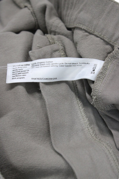 Eileen Fisher Women Gray Chino Pants Organic Cotton Button Inseam 26 Size XL