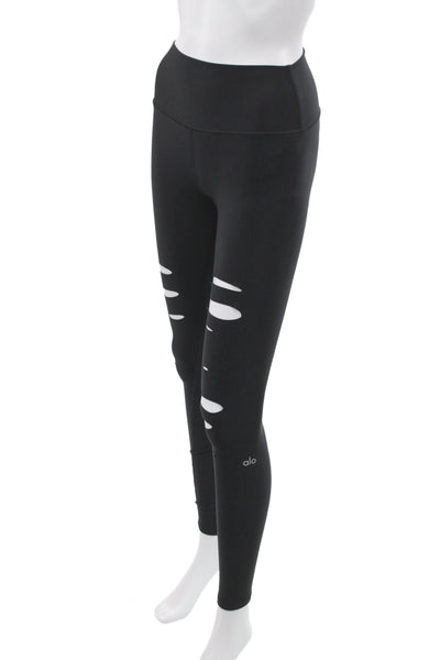 Alo Womens Ankle Leggings Black Athleisure Size XS