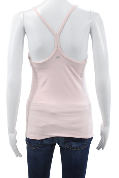 Lululemon Women Pink Basic Cotton Scoop Neck Tank Sleeveless Athleisure Size 6