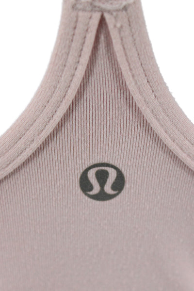 Lululemon Women Pink Basic Cotton Scoop Neck Tank Sleeveless Athleisure Size 6