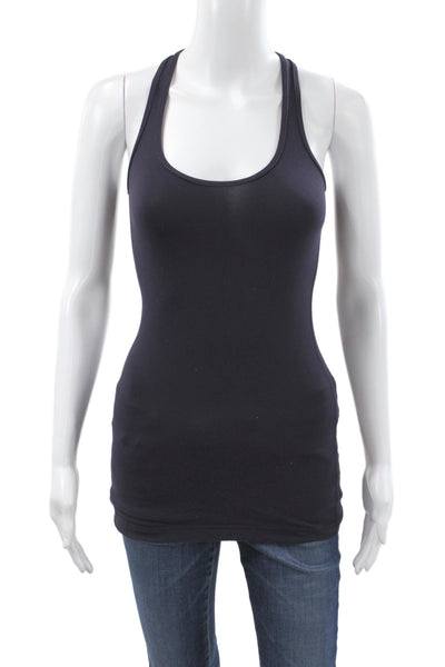Lululemon Womens Black Basic Tank Scoop Neck Cotton Size 4