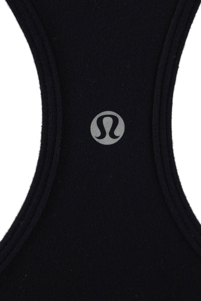 Lululemon Womens Black Basic Tank Scoop Neck Cotton Size 4
