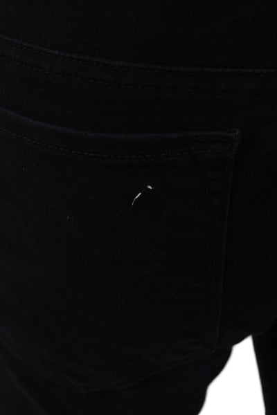 J Brand Womens Black Capri Jeans Button Cotton Casual Size 27