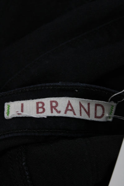 J Brand Womens Black Capri Jeans Button Cotton Casual Size 27