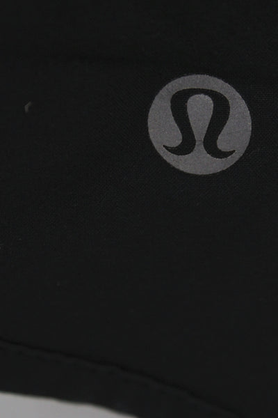 Lululemon Womens Athletic Shorts Black Drawstring Polyester Athleisure Size 6