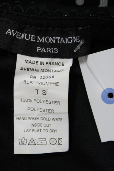Avenue Montaigne Women Black Polka Dot Flare Skirt Size S