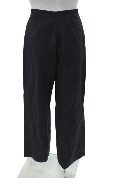 KORS Michael Kors Women Dress Pants Black Ramie Button Inseam 30 Size 8