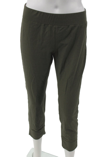Eileen Fisher Women Cropped Pants Green Pull On Petite Size PS