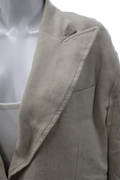 ACNE Studios Women Basic Jacket Beige Linen Button Long Sleeve Size 32