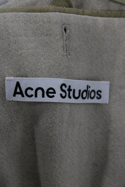 ACNE Studios Women Basic Jacket Beige Linen Button Long Sleeve Size 32