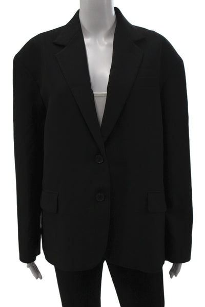 Babaton Women Black Basic Jacket Long Sleeve 61% Recycled Polyester Size 2XS