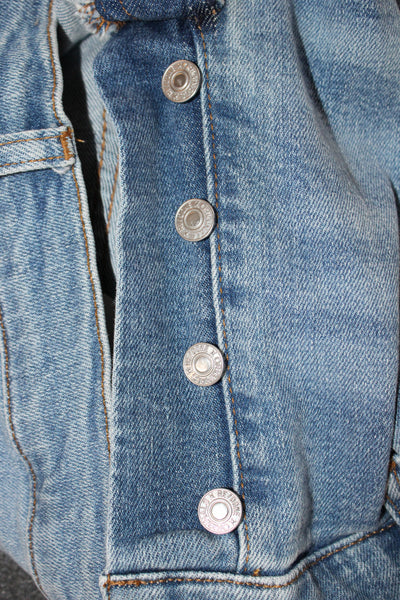 Re/Done Womens Cropped Mid Rise Blue Jeans Size 31