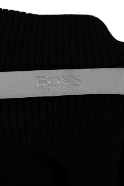 Boss Hugo Boss Womens Pullover Sweater Mock Neck Sleeveless Black Size M