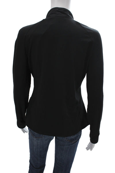 Anne Fontaine Women Jersey Pima Cotton Black Long Sleeve Blouse Size 42