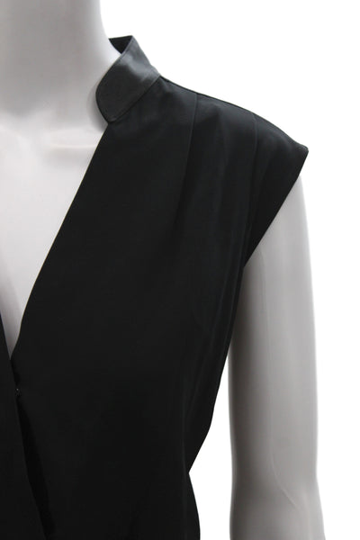 Rag & Bone Women Sleeveless V-Neck Basic Blouse Black Size L