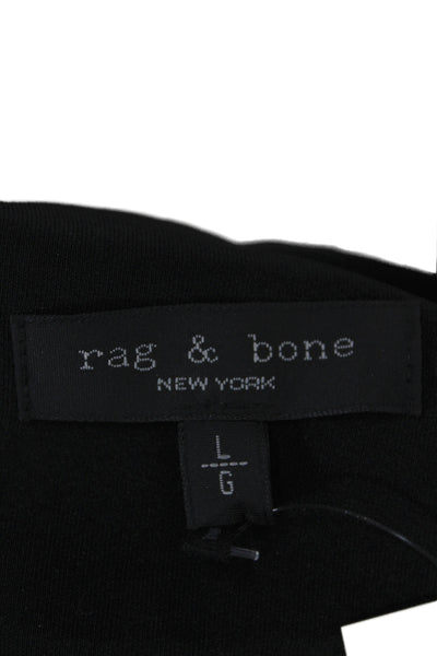 Rag & Bone Women Sleeveless V-Neck Basic Blouse Black Size L