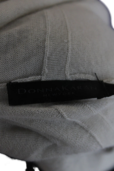 Donna Karan New York Womens Cashmere Cowl Cardigan Ivory Long Sleeve Size S