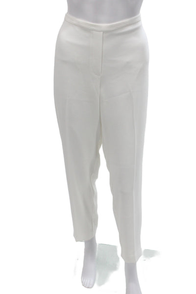 Elie Tahari Women White Dress Pants Zip Closure Size 10