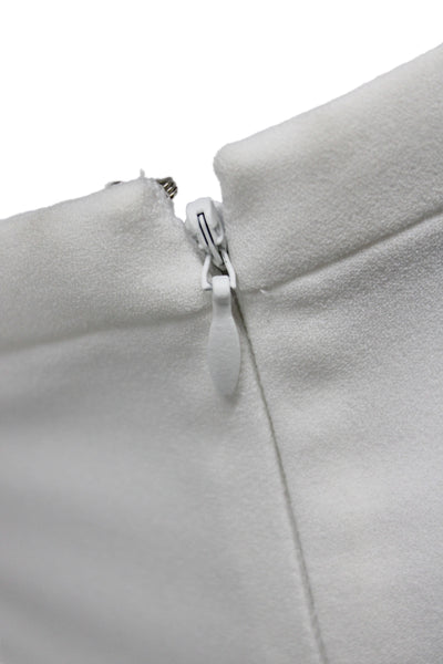 Elie Tahari Women White Dress Pants Zip Closure Size 10