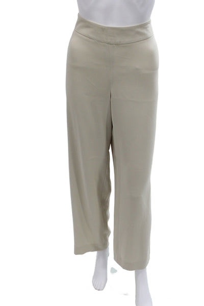 Giorgio Armani Women Beige Dress Pants Zip 55% Triacetate Size 44