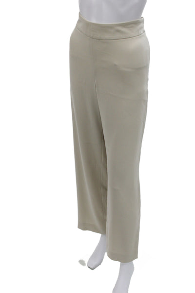 Giorgio Armani Women Beige Dress Pants Zip 55% Triacetate Size 44