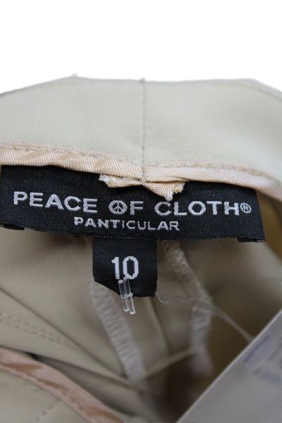 Peace of Cloth Women Dress Pants Beige Zip Classic Size 10