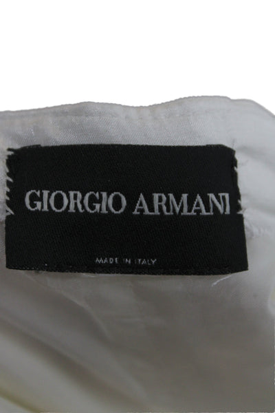 Giorgio Armani Womens White Dress Pants Size 48