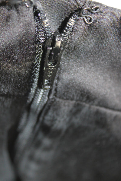 Chanel Women Black Silk Ankle Pants Classic Size 42