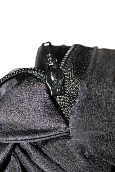 Chanel Women Black Silk Ankle Pants Classic Size 42