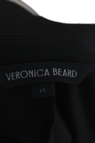 Veronica Beard Womens Black Bodycon Maxi Collared Sleeveless Dress Size XS