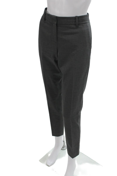 Theory Womens Dress Pants Gray Polyester Button Closure Business Size 4