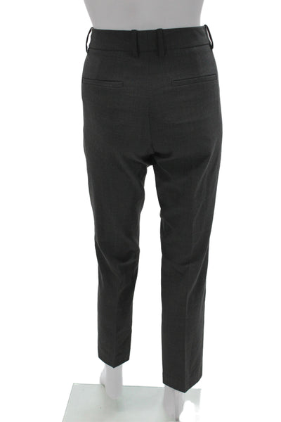 Theory Womens Dress Pants Gray Polyester Button Closure Business Size 4