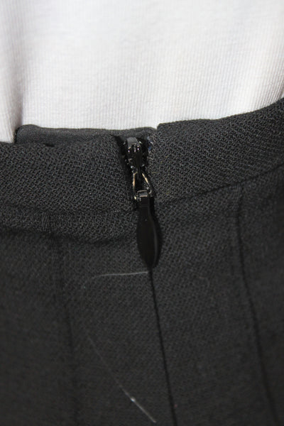 Armani Collezioni Women Straight Pencil Skirt Black Virgin Wool Zip Size 6